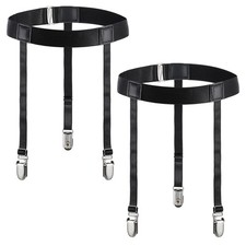 Thigh High Garter Belts for Women with Anti Slip Clips Adjustable Elastic Gar...