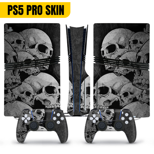 Skull Horror PS5 PRO Disk Digital Skin Sticker Vinyl Wrap Playstation 5 PRO - Bild 16 von 16