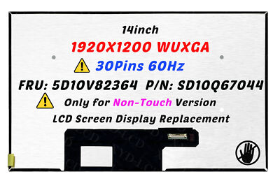 14 for Lenovo ThinkPad X1 Carbon G10 21CC001RGE 5D10V82364 LCD Display Non-Touch