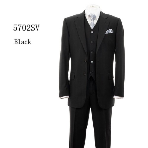 Men's Luxurious Wool Feel Suit W/Vest &Pants 2 Button Modern Fit 38R~60L 5702SV - Picture 7 of 10