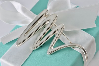 Tiffany & Co. Paloma Picasso Silver Huge Large Scribble Zig Zag 