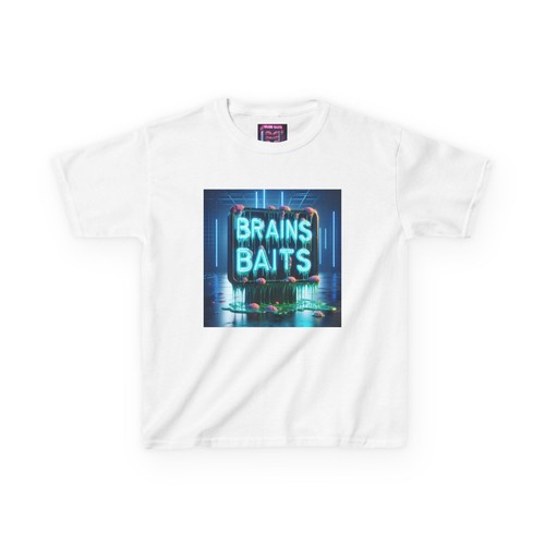 Brains & Baits Kids Heavy Cotton Tee - Fun and Stylish Tee for Young Adventurers - Picture 5 of 33