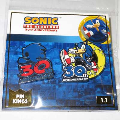 2021 SONIC THE HEDGEHOG 30TH ANNIVERSARY PIN SET NUMSKULL EUROPE EXCLUSIVE BADGE