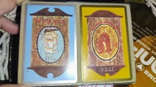 VINTAGE Double Deck Congress Playing Cards ROOSTER TAVERN Cel-U. Tone Finish USA