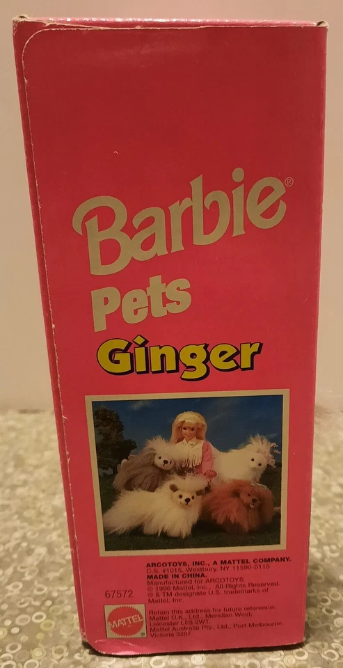 Плюшевая белая персидская кошка Barbie Pets Ginger 1996 No 67572 - Изображение 3 из 4
