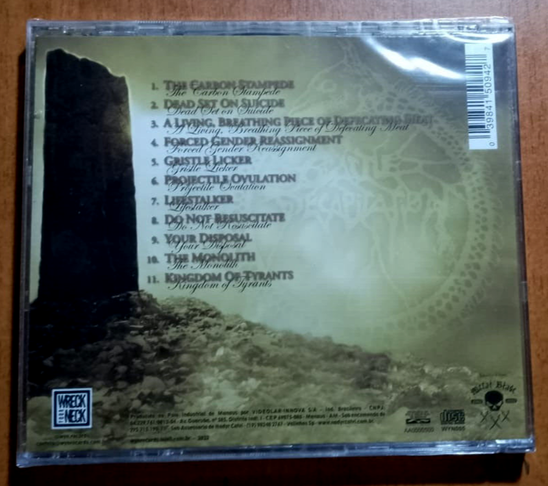 Cattle Decapitation - Monolith of Inhumanity Death Metal Br. Ed