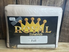 Royal Linens Satin Sheet Set Full - New - Royal Heritage - New Set