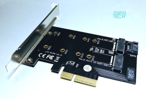 NGFF M.2 SSD M-Key + B-key PCIe lane Converter Card *Apple MacPro 3,1-5,1 & 7,1 - Picture 3 of 4