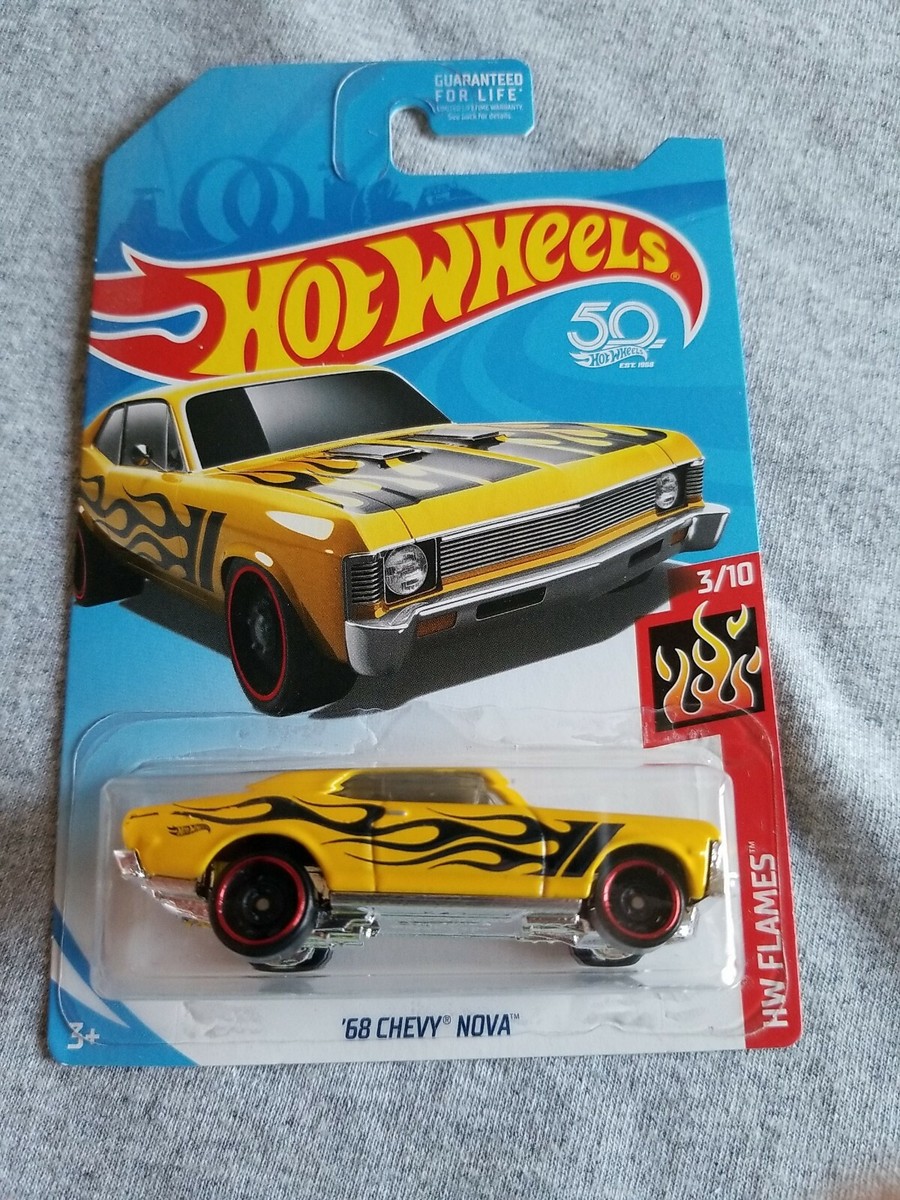 2018 Hot Wheels 68 CHEVY NOVA Yellow ?/365 EXCELLENT CARD Kmart