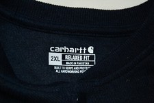 NWT Carhartt Mens Navy Blue Relaxed Fit Hvywt LS Henley Thermal Shirt sz M L 2XL