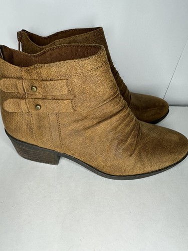 Botas al tobillo Bare Traps para mujer coñac Georgina bronceado gamuza talla 6 con cremallera - Imagen 3 de 10