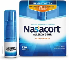 Nasacort Allergy 24 Hour 120 Sprays, 0.57 oz Exp 09/2025+