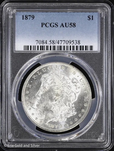 1879-P $1 Morgan Silver Dollar PCGS AU 58