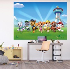 Image of Wall mural Paw Patrol 155x110cm nursery bedroom green giant poster cartoon