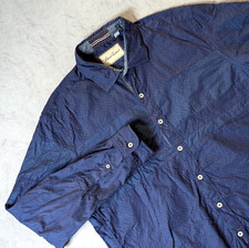 Robert Graham Polka Dot Shirt Mens Size XL Extra Large Blue Button Up Designer