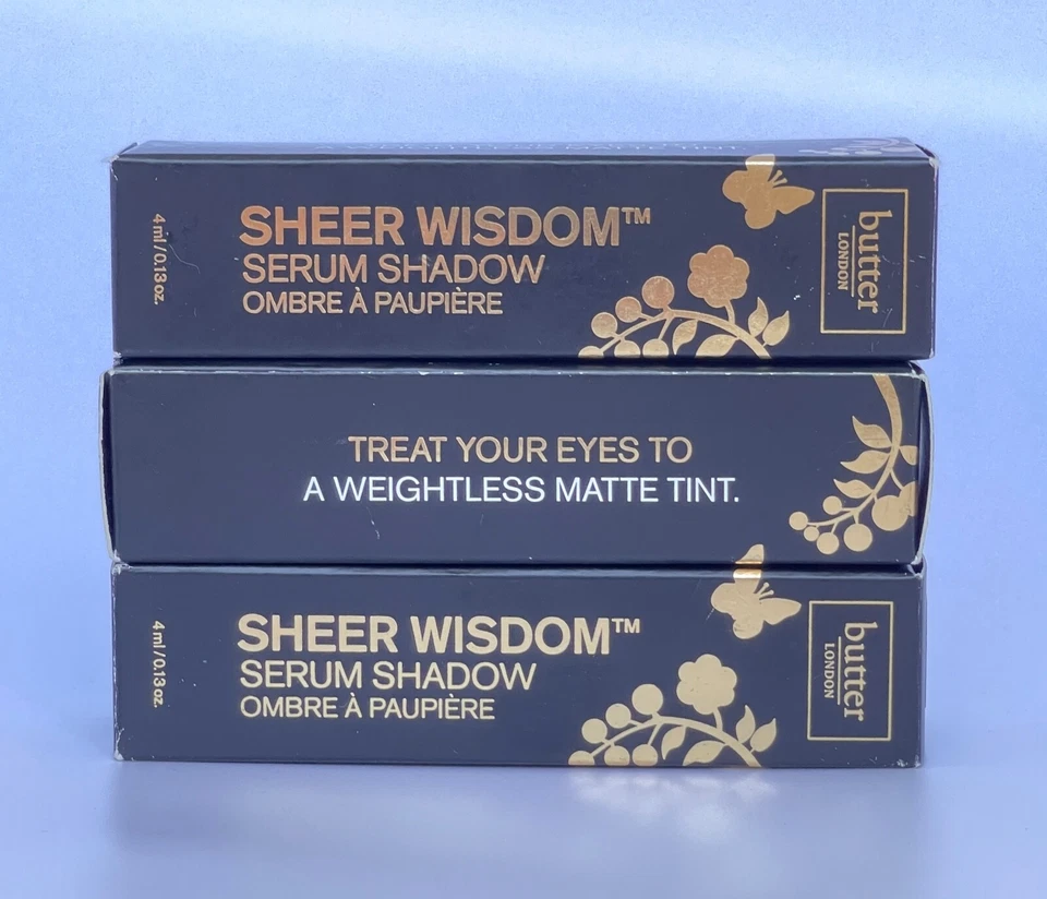 Sombra de suero Butter London Sheer Wisdom - bronceado sepia - madera a la deriva - madera de arce - nuevo en caja Foto 3 de 3