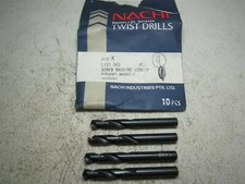 Nachi Size K List 563 High Speed Steel Screw Machine Length Drill Bit - Qty 4