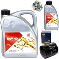 MotoröL Set 10W-40 6 Liter + ÖLfilter SM 5091 + Schraube FüR Mitsubishi L200 2.5