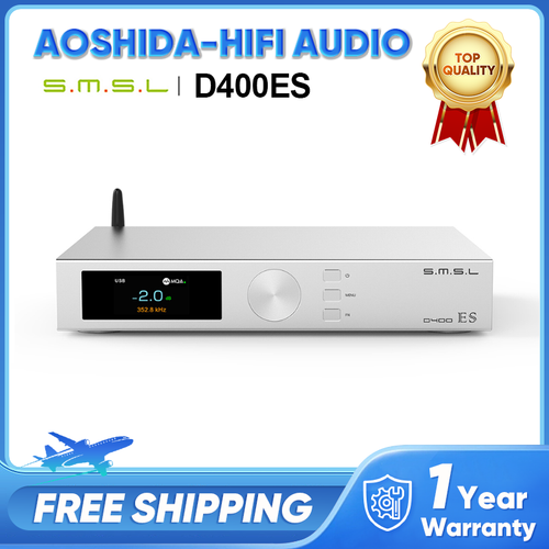 SMSL D400ES Hi-Res Audio DAC ES9039MSPRO MQA-CD XU316 11*OPA1612A DSD512 Decoder