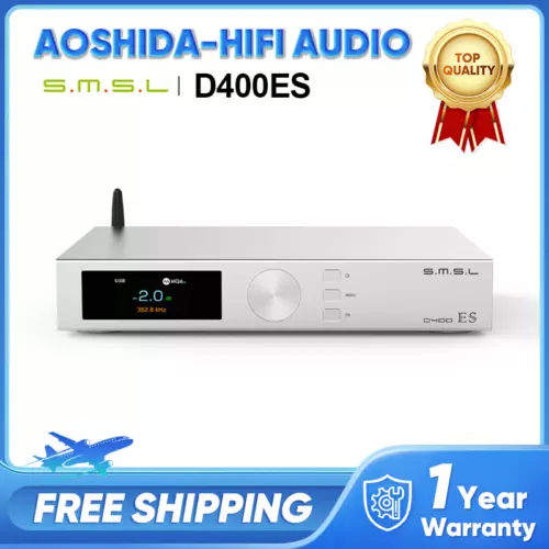 SMSL D400ES Hi-res Audio DAC ES9039MSPRO MQA-CD XU316 11*OPA1612A DSD512 Decoder