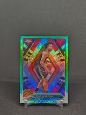 2023-24 Topps Chrome #90 COLLIN SEXTON Green Logofractor NBA Utah Jazz