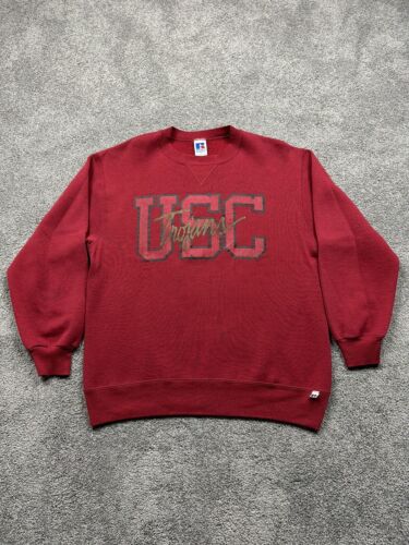 Vintage Russell Athletic USC Trojans Made in USA Crewneck Sweatshirt Large - Picture 1 of 8