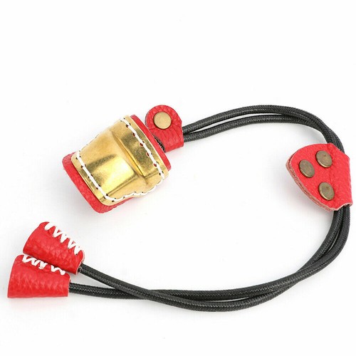 Archery Thumb Ring Genuine Leather + Brass Thumb Finger Guard Protector Gear - Picture 21 of 22