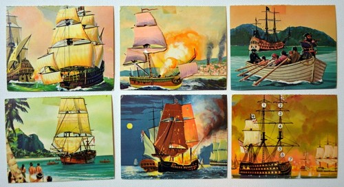 Full Set of 24 SHIPS OF BATTLE AND DISCOVERY Cards (V433), 1966 Lipton - Picture 6 of 10