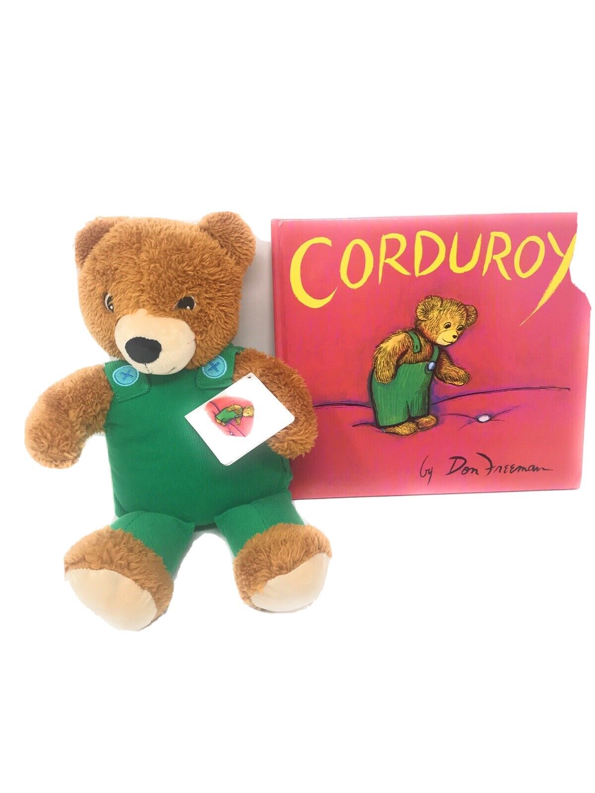  Kohl's Corduroy Bear 12” Plush & Book Set Stuffed Animal Toy  Green Overall Cute : Toys & Games