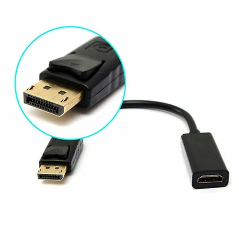 Displayport DP Male to VGA DVI HDMI Female Display Port Converter Adapter Cable - Image 4 of 4