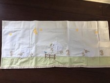 POTTERY BARN Kids Valance, Set of 2, COUNTRY SHEEP, 44 x 18, Nursery Embroidered
