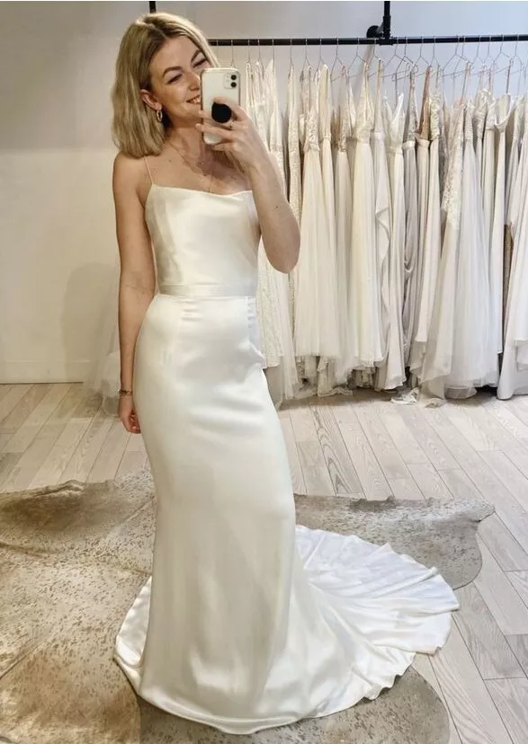 Alexandra Grecco Leonie Gown 100 Silk Satin with Boned Bodice