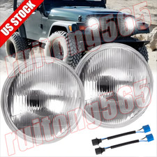 For Jeep Wrangler Jk Lj Tj Cj 7 Inch Round Head Light Sealed Beam Glass Housing