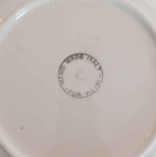 Vietri Italy Handmade Ceramic Floral Plates Cobalt Blue Trim Sold Individually - Picture 8 of 9