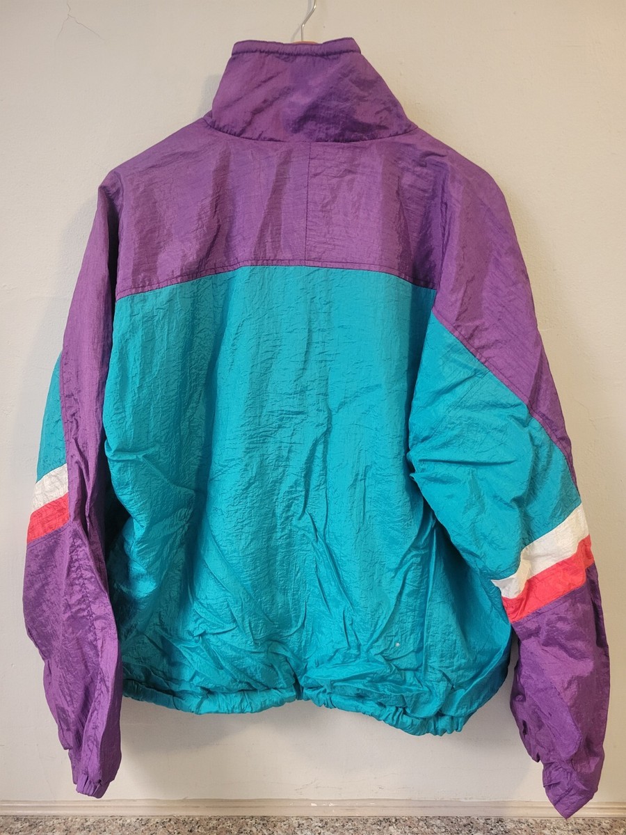 Vintage Givenchy Active Mens XL Full Zip Purple And Teal