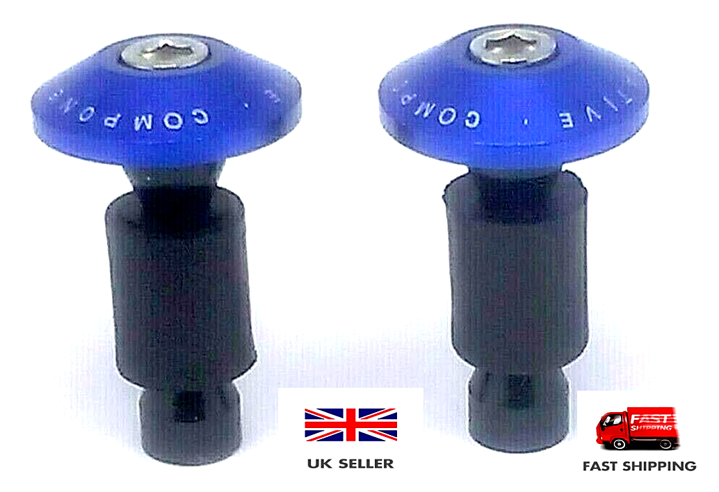 Motorcycle Bar Ends BLUE for 22mm 7/8" Handlebars HIGH QUALITY UK