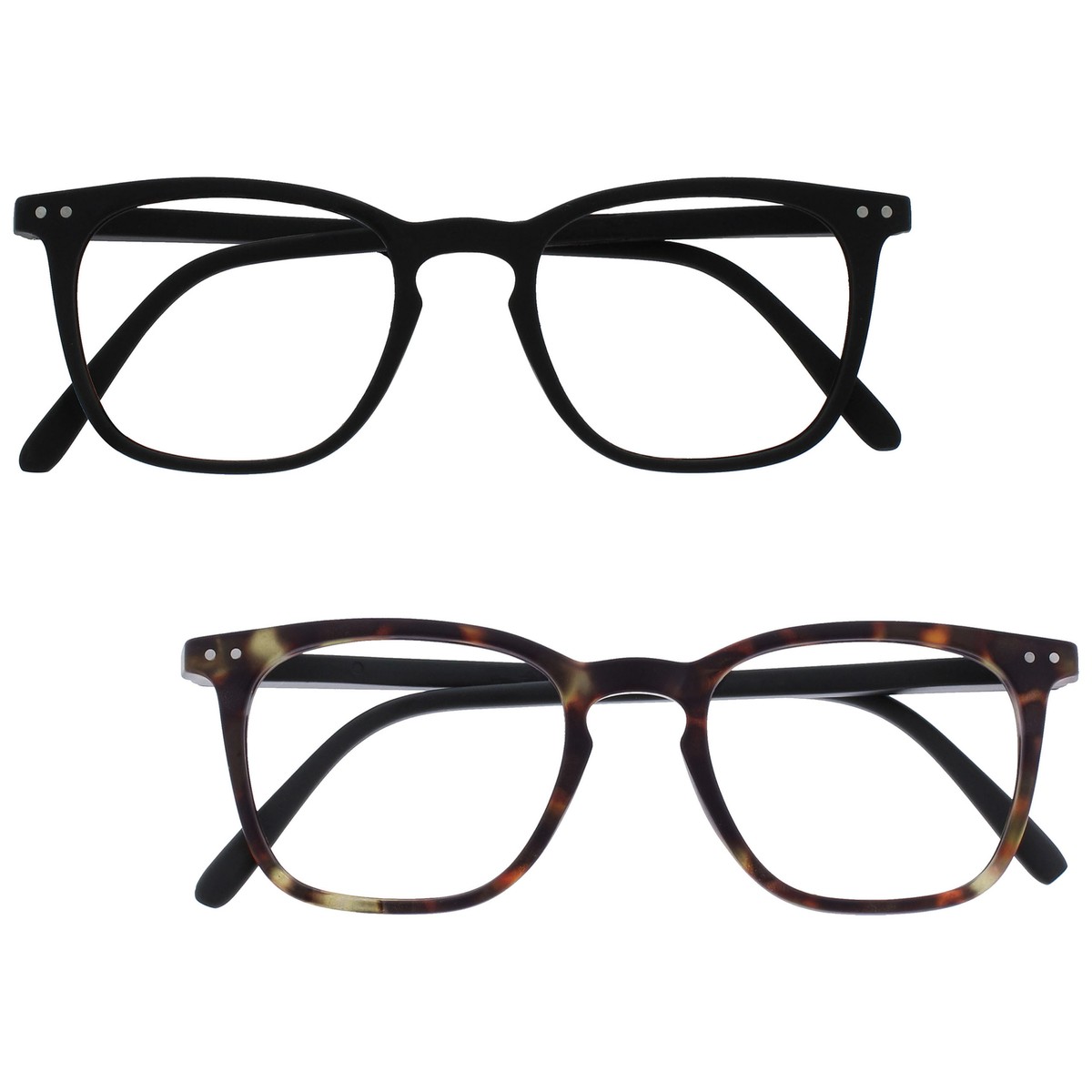 Opulize BEX Reading Glasses Rectangular Mens Womens Spring Hinges Inc Pouch  R64