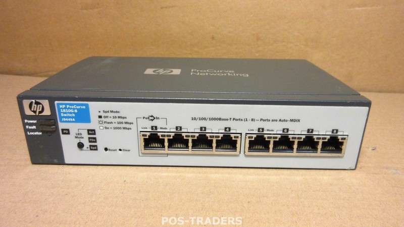 HP ProCurve 1810G-8 J9449A 8 Port Managed Gigabit Switch 10/100/1000 EXCL PSU