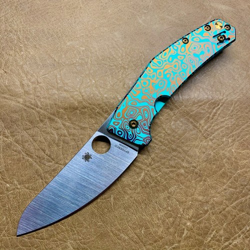 Spyderco C211TIP SpydieChef ~ Marcin Slysz Plain Edge Knife LC200N Steel 2 tone - Picture 4 of 10