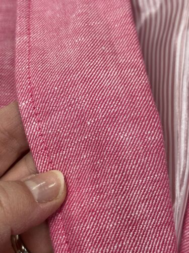 Talbots Linen Single Button Blazer Suit Jacket Pink Size 2 Casual Preppy Barbie - Picture 9 of 12