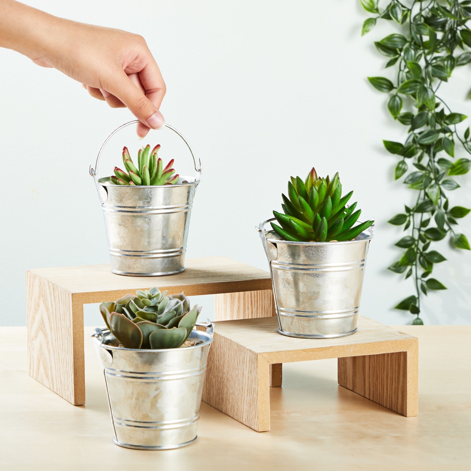 6 Pack Small Metal Buckets with Handles, Galvanized Pails for