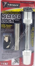 TRIMAX TS32 UNIVERSAL 2" RECEIVER LOCK & SLEEVE FITS 5/8" or 1/2" hitch + 2 KEYS