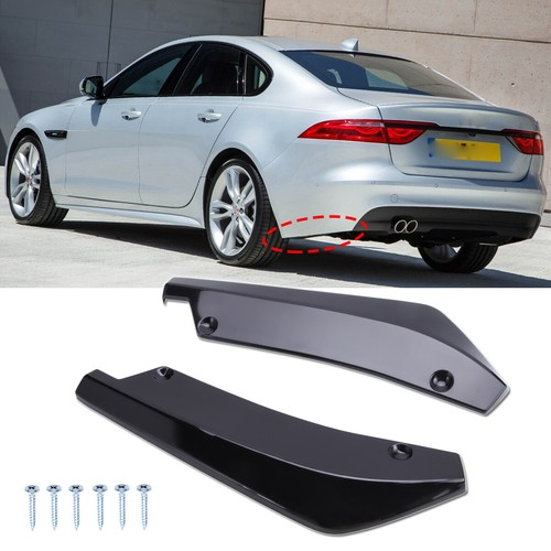 2x For Jaguar XE XJ XF FPace Gloss Rear Bumper Diffuser Lips Canard