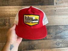 DeJean Company Snapback Hat VTG Patch Cap Trucker USA Made Construction Mens Dad
