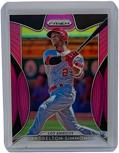 Andrelton Simmons 2019 Panini Prizm Purple Insert Card Los Angeles Angels #83