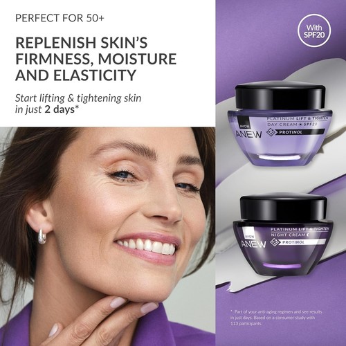 AVON Anew Platinum Lift & Tighten Duo , Day & Night Cream SET ! 1.7 fl oz each - Picture 11 of 18