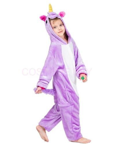 Kids Children's Onesie Unisex Kigurumi Animal Jumpsuit Costume Pajamas Sleepwear - Picture 157 of 183