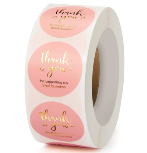 Thank You Stickers For Supporting My Small Business Round Kraft Labels 1 inch - Picture 2 of 25