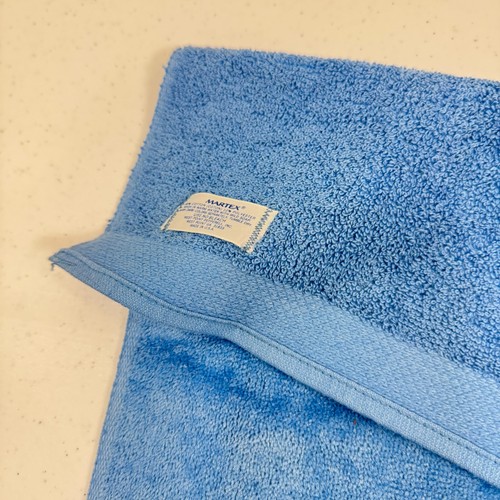 vintage martex bath towel blue butterfly cotton blend mcm retro usa 1253-17 - Picture 6 of 11