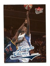 2004 Fleer Ultra WNBA #105 Kaayla Chones Washington Mystics Rookie Card RC, NM